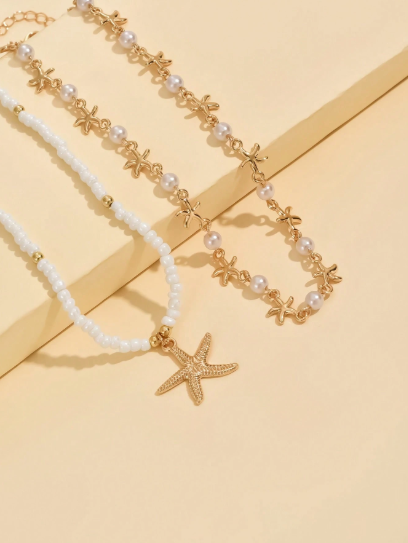 SET DE 2 COLLARES ESTRELLA DE MAR