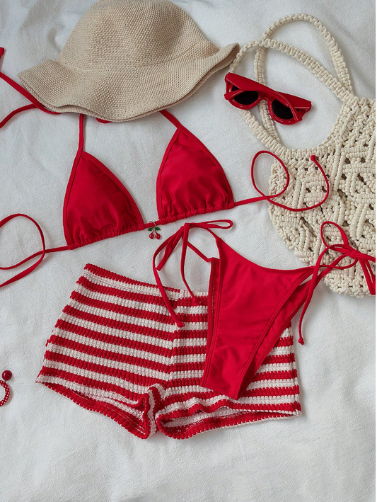 SET CHERRY BIKINI + SHORT