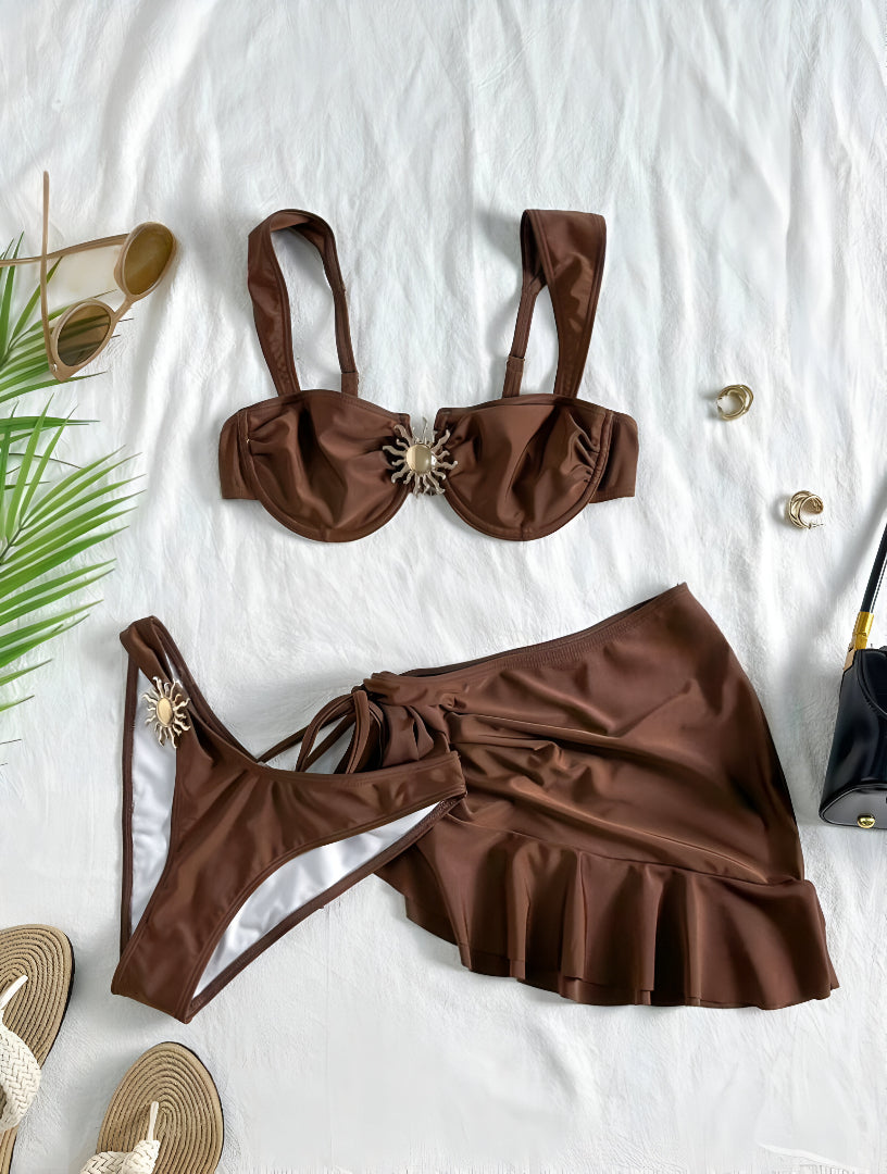 SET AURORA BIKINI + POLLERITA