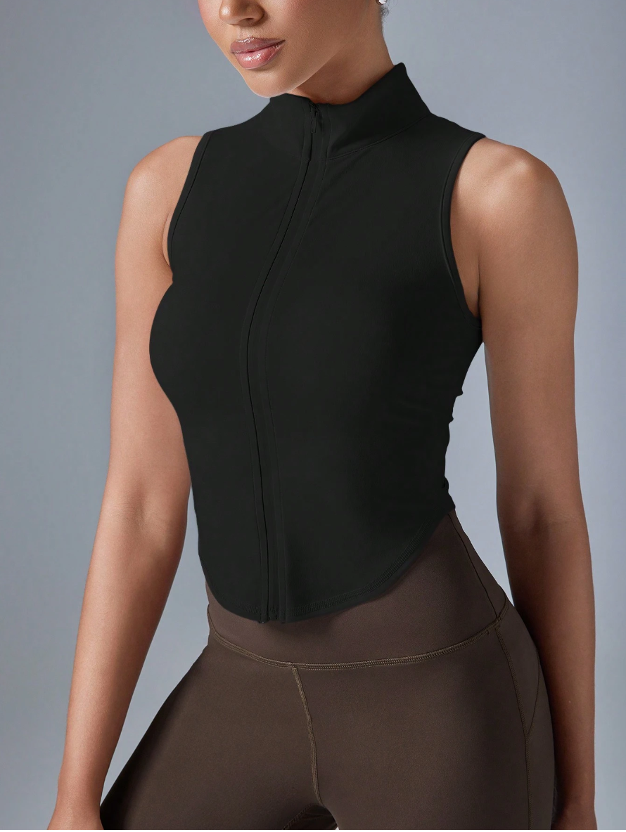 TOP SIN MANGAS CUELLO ALTO