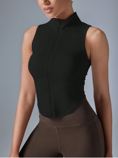 TOP SIN MANGAS CUELLO ALTO