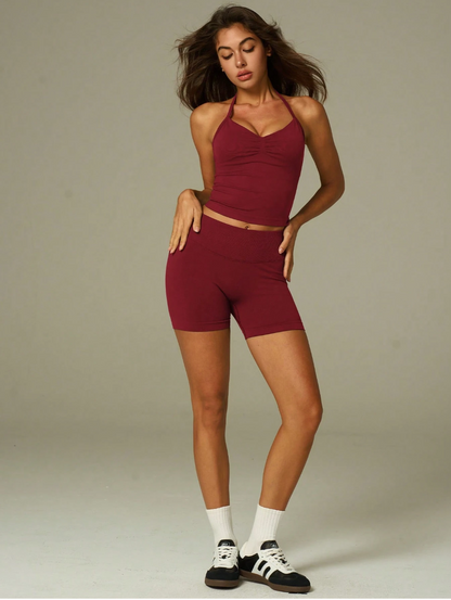 TOP HALTER MOLDEADOR + SHORT