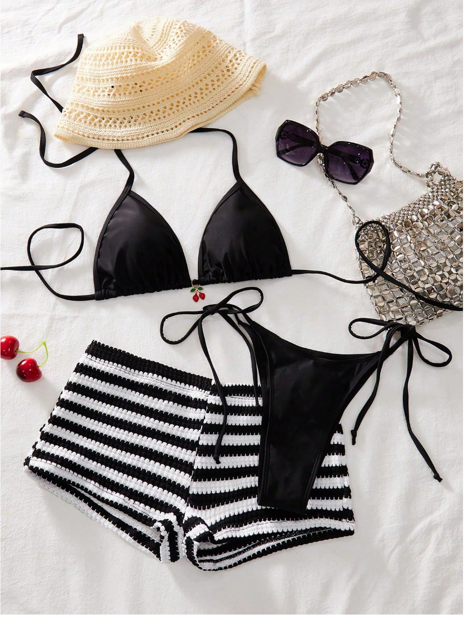 SET CHERRY BIKINI + SHORT