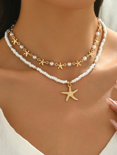 SET DE 2 COLLARES ESTRELLA DE MAR