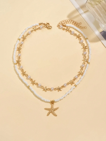 SET DE 2 COLLARES ESTRELLA DE MAR