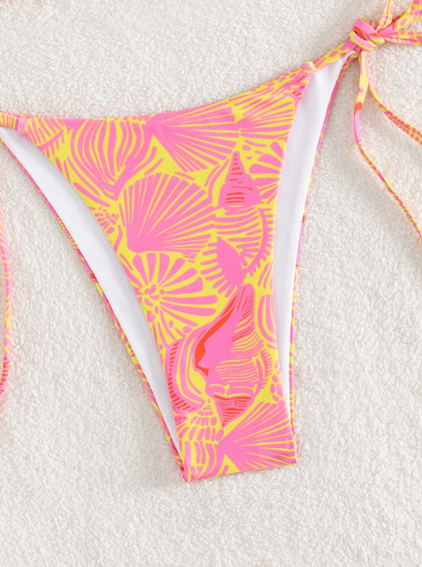 BIKINI NARANJA ESTAMPA VARIADA