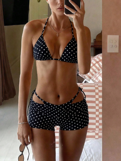 BIKINI POLKA FIRE + SHORT