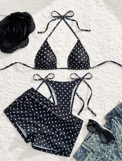 BIKINI POLKA FIRE + SHORT
