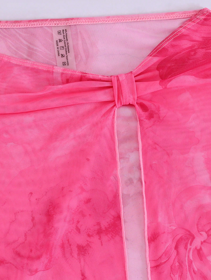 SET ROSE SUNSET BIKINI + POLLERA