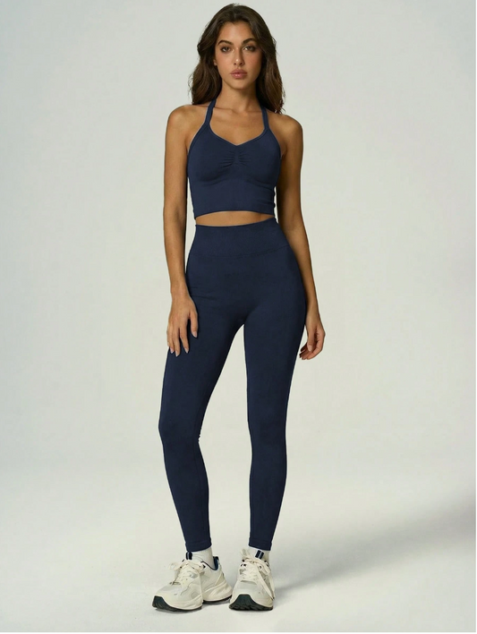 CONJUNTO DEPORTIVO HALTER UONNOU CON FRUNCE