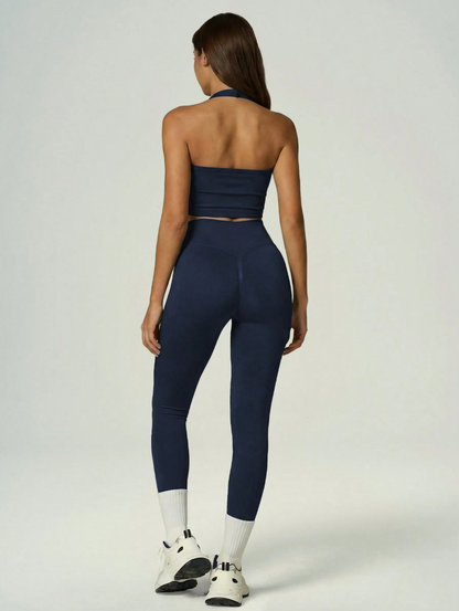 CONJUNTO DEPORTIVO HALTER UONNOU CON FRUNCE
