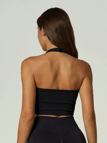 CONJUNTO DEPORTIVO HALTER UONNOU CON FRUNCE