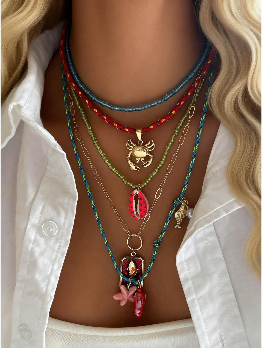 COLLAR PLAYERO 5 PIEZAS MULTICOLOR