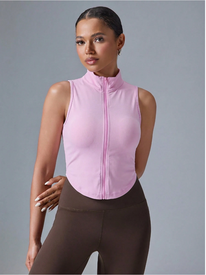 TOP SIN MANGAS CUELLO ALTO