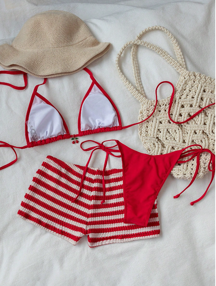 SET CHERRY BIKINI + SHORT