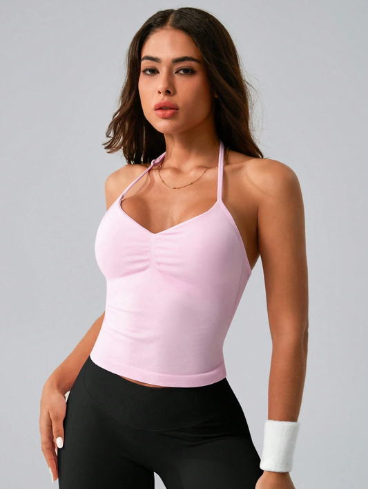 TOP DEPORTIVO HALTER CON TIRAS AJUSTABLES