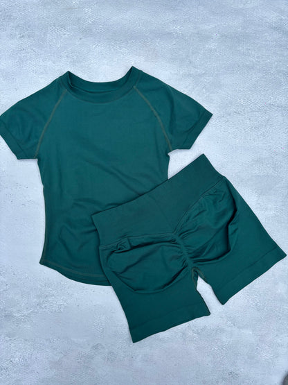 SET REMERA MOLDEADORA + SHORT PUSH UP CALIDAD PREMIUM