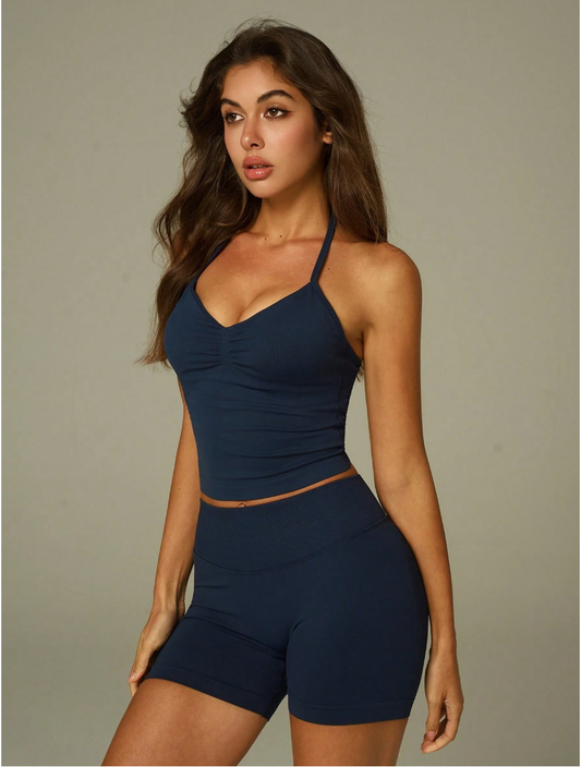 TOP HALTER MOLDEADOR + SHORT