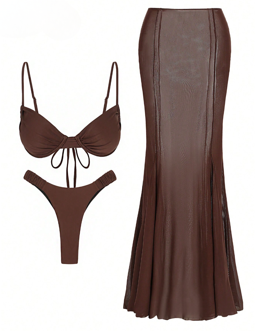 SET MOKA BIKINI + POLLERA
